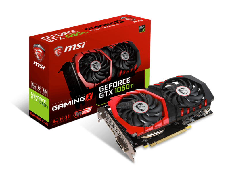 MSI GeForce GTX 1050 TI GAMING X 4GB GDDR5